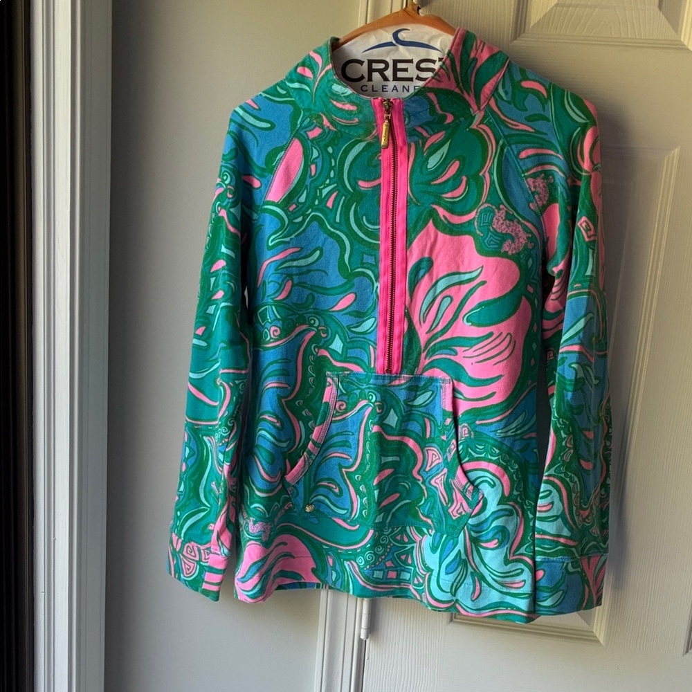 Lilly Pulitzer Green and Pink Hoodie